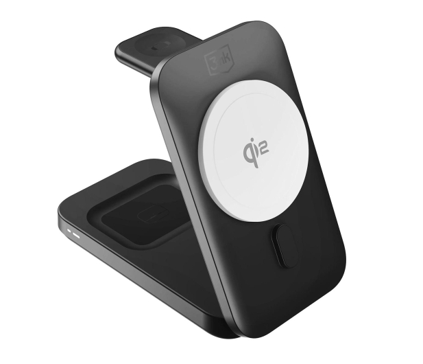 3mk MagRocket 3-in-1 Wireless Charger 15W Qi2 MPP Black - 1364145 - zdjęcie 3